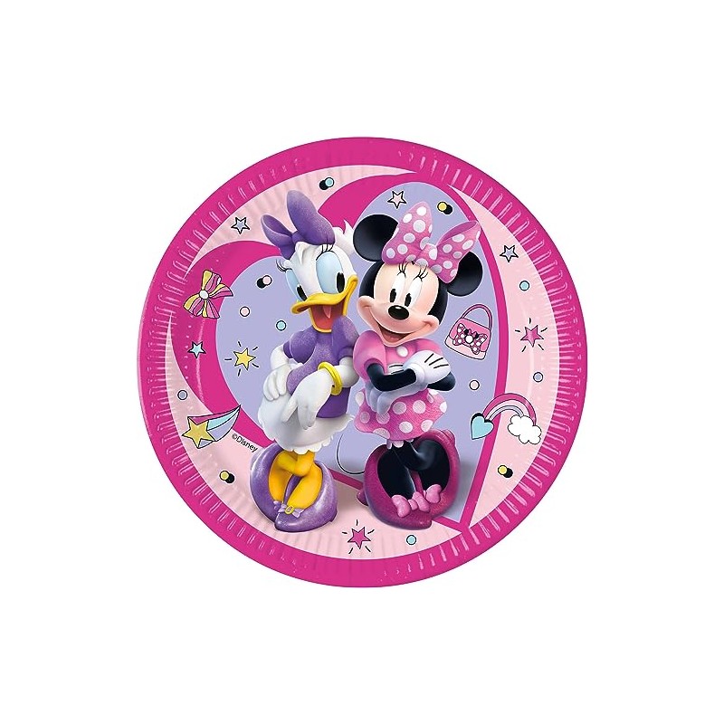 Procos Folat 93830P Disposable Paper Plates FSC Minnie Mouse 23