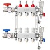 ABST PEX Manifold,3 Loop Stainless Steel Floor Radiant Heat Manifold