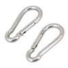 (Qty 2) Steel Snap Link Hooks 3/8" - 10 MM