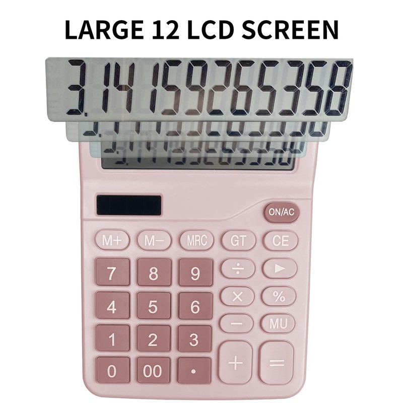Newaner Calculator, Desktop Calculator with 12-Digit Large LCD Display, Mini