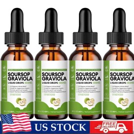 Unbranded 1/2/4*60ml Soursop Graviola Liquid Drops 1800mg Natural Antioxidant Immune Boost - 2 Bottles