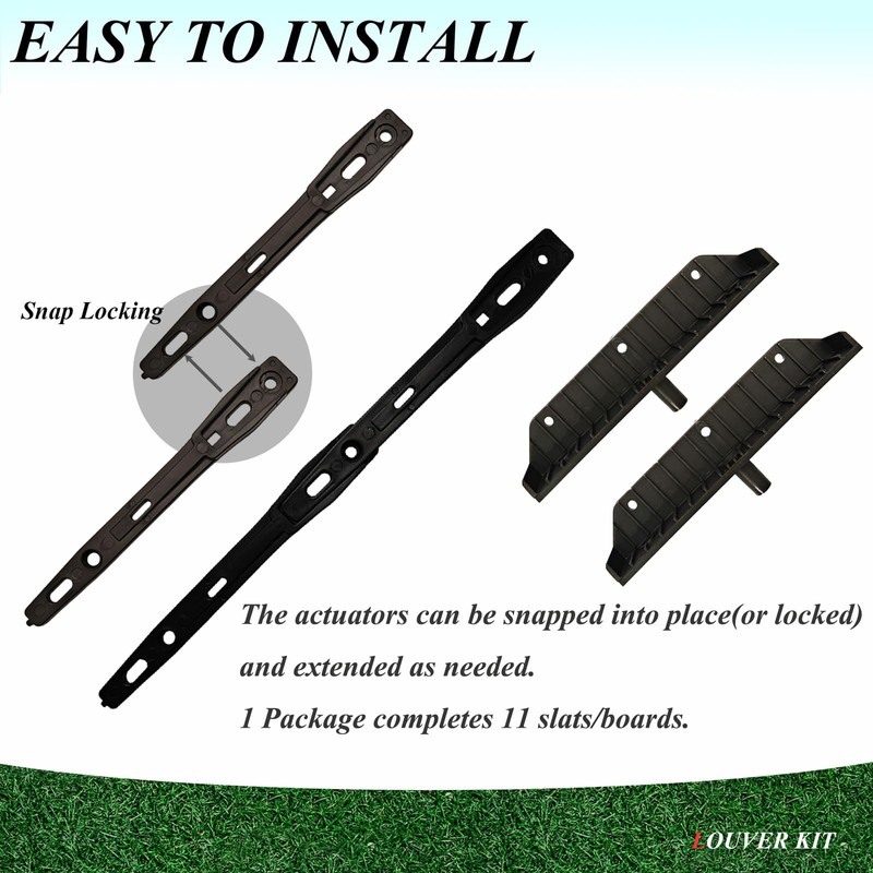Explranltec Louver Bracket Kit, Deck Sunblind System, Shutters Hardware System