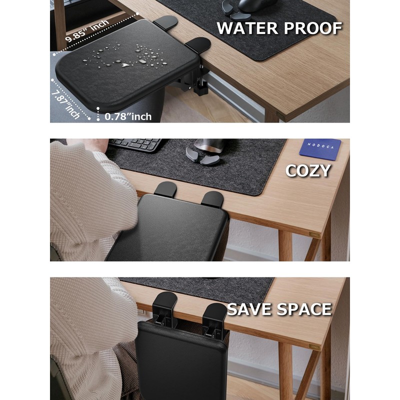 NODOCA Arm Rest for Desk, Ergonomics Wrist Rest, Desk Extender,