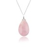 CRYSTALIS Natural Ultra Pink Morganite Gemstone Pendant Necklace, High Grade