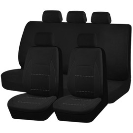 Fabric Car Seat Covers Complete Set Universal Set of 9 Car Seat Covers for Transporter Truck Seat Protector Seat Cover Sets for 5 Seater Car Front Car Seat Covers Passenger Seat Bench Protective