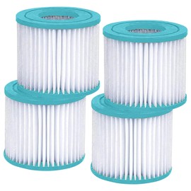 Hurricane Filters 4 Pack HF4313-02 Advanced Pool Filter Cartridge - Replacement for PBW4PAIR, Unicel C-4313, Filbur FC-3753, Sand N Sun Size D, Simple Set Type 1, Aqua Leisure Size 1