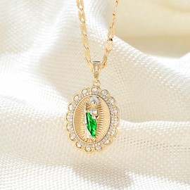 san judas tadeo diamond 14k gold plated san judas tadeo 20 inch necklace.