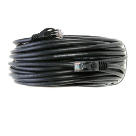 Cables Direct Online 30ft Black Cat5e Ethernet Network Patch Cable Internet Wire for Modem, Router, Pc, TV, Consoles