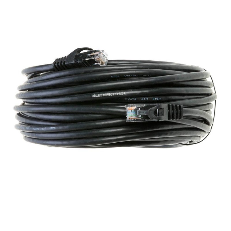 Cables Direct Online 30ft Black Cat5e Ethernet Network Patch Cable