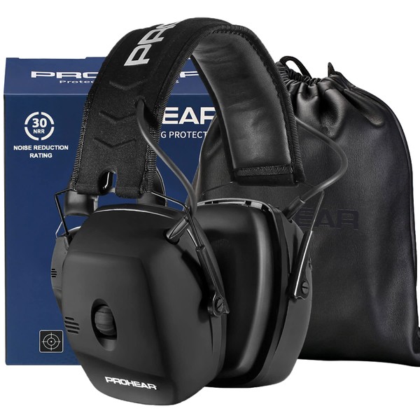 PROHEAR Electronic Shooting Ear Protection Muffs, NRR 30dB Noise Reduction
