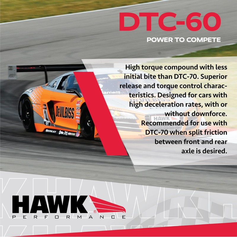 Hawk Performance HB119G.594 DTC-60 Motorsport Brake Pads