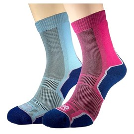 1000 Mile Unisex Navy/Purple -Lm (6-8) MILE TREK TWIN PACK NAVY PURPLE 2270N LM 6 8 LADIES, Navy/Purple, Ladies Medium UK 6-8.5