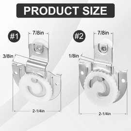 Xindojuz Sliding Closet Door Hardware Set, Sliding Wardrobe Door Roller Kit Includes 4 Knob Adjustable Doors Hooks and 8 Screws to Allow Wardrobe Cabinet Doors to Slide Smoothly and Quietly
