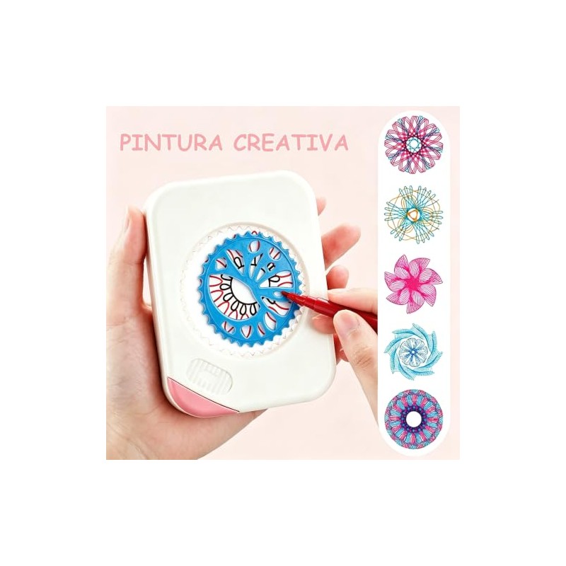 Juego de Dibujo de Espirografía, Kit de Arte en Espiral