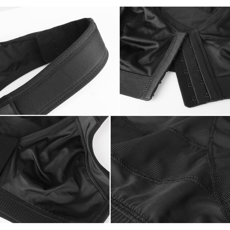 DotVol Women's Front Closure Bra Back Support Posture Correction Bra
