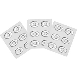 6 Sheets/36 Pcs Transparent Oval Gel Foot Corn Rings Silicone Callus Cushions Soft Sticky Foot Protector Corn Pads Toe Pads Self Adhesive Back Heel Sticker Shoes Sticker