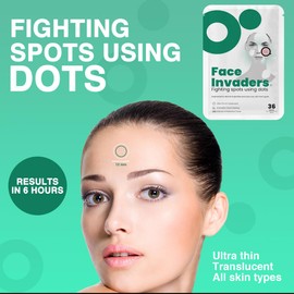 Face Invaders Acne Patches | Pack of 108 Translucent Hydrocolloid Pimple Patch Spot Treatment Stickers for Face and Body | Fast-Acting, Vegan & Cruelty Free Skin Care
