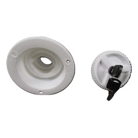 Water Inlet Filler Cap (Lockable Fresh Caravan Motorhome RV White)
