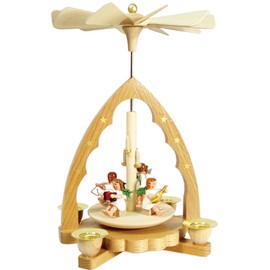 Alexander Taron Importer 16333 Richard Glaesser Pyramid-Musical Angels-8" H W x 5.25" D, Brown