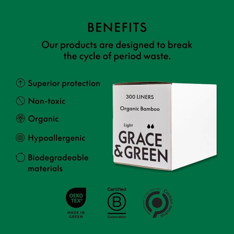 Grace & Green - Liners - Bulk Pack of 300