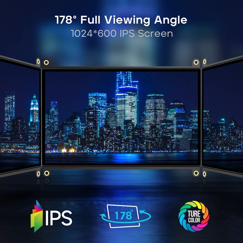 ROADOM 7’’ Raspberry Pi Screen, IPS1024×600,Responsive Smooth Touch,Dual Built-in Speakers,HDMI