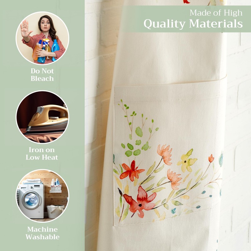 Maison d' Hermine Apron for women with Pocket 100% Cotton