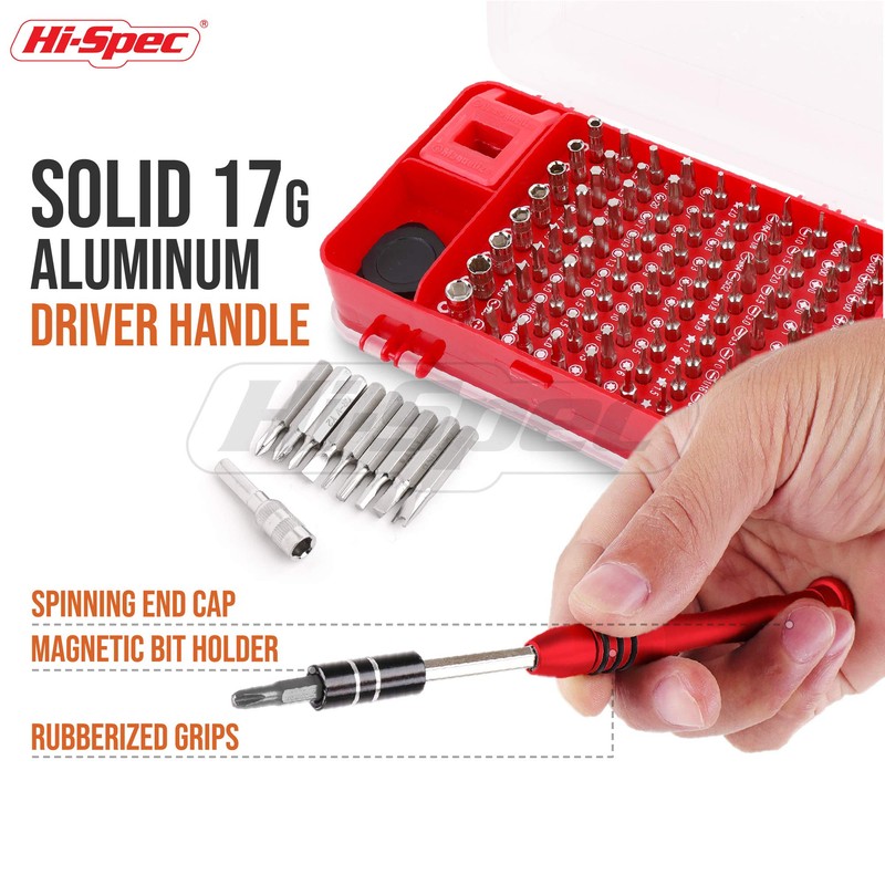 Hi-Spec 108pc Precision Screwdriver Bits & Opening Pry Bar Tool