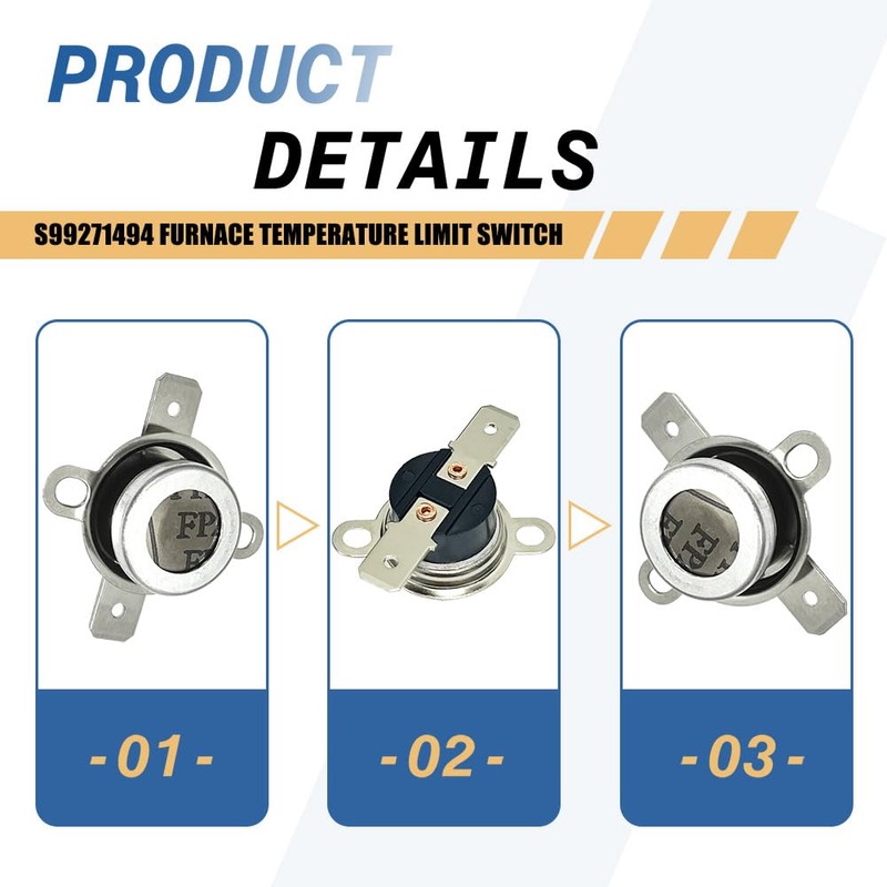L278F Thermal Cutoff Part S99271494 Heater Thermal Protector Thermostat Replacement