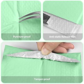 ProLine Bubble Mailers 8.5x12" Green Ash Bubble Mailer, Self Seal Padded Envelopes Gifts Mailing Envelopes Bubble Padded, Bubble Envelopes for Shipping, Usable Size 8.5x11" (300)