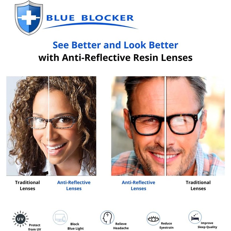 ProEyes Preston, Progressive Blue Light Blocking Readers, 0 Strength on