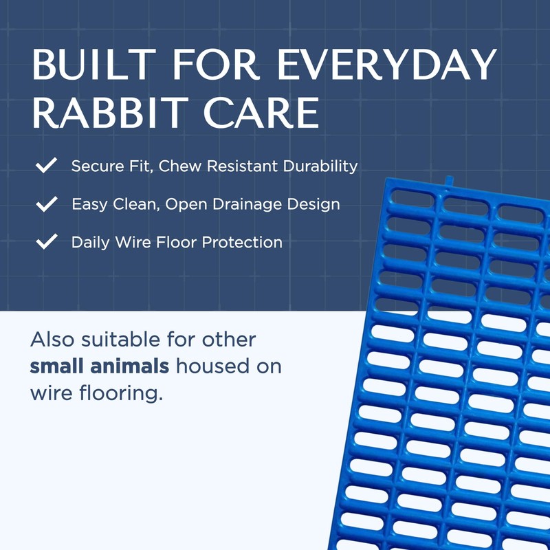 Planet Rabbit Premium Rabbit Cage Mats (Blue, 1 Pack) |