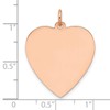 925 Sterling Silver Rose Gold Plated Engraveable Love Heart Pendant