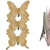 Christmas 3 Pack Clip on Feather Butterfly with Glitter Tree