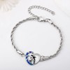 AXOMY Orca Anklet 925 Sterling Silver Orca Killer Whale Wave