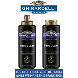 Ghirardelli Chocolate Sauce, 16 Ounce Squeeze Bottle (Pack of 3) with Ghirardelli Stamped Barista Spoon