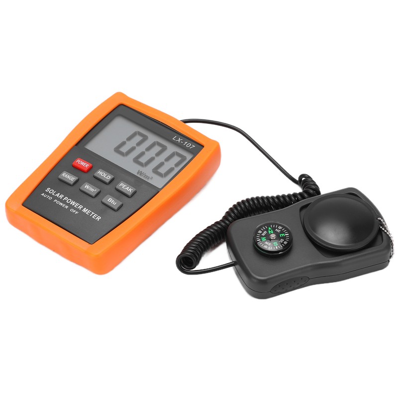 LX‑107 Portable Solar Radiometer Ultraviolet Power Meter with Peak Holding