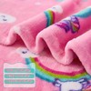 mermaker Rainbow Blanket for Girls, 380 GSM Pink Rainbow Throw