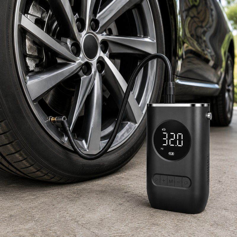 Portable Tire Inflator for Cars & Bikes – 150 PSI