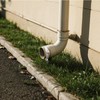 4 Sets Gutter Downspout Brackets, Round PVC Rainwater Pipe Extensions