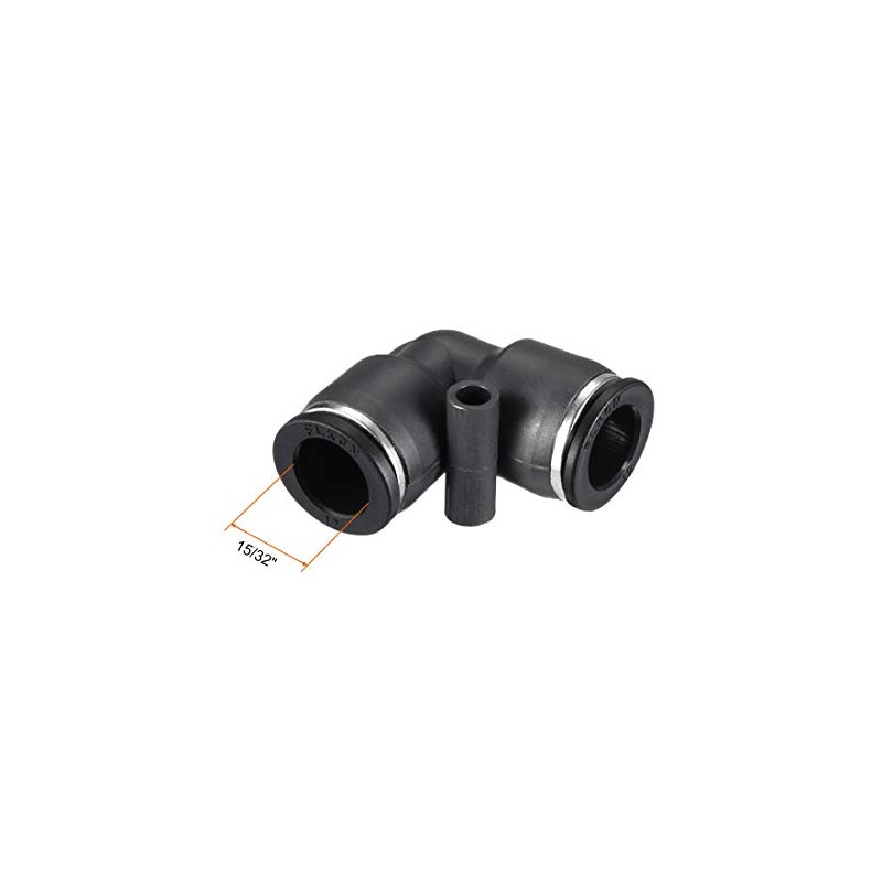 sourcing map Plastic Elbow Push to Connect Tube Fitting 12mm