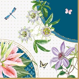 20 Napkins Dragonflies & Butterflies on Wild Flowers | Exotic | Natural | Table Decoration | Decoupage | Decoupage | Decoupage | Decoupage | Decoupage | 33 x
