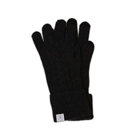 CASH-MERE.CH Elegant 100% cashmere gloves with pattern, touchscreen suitable for men and women (S/M and L/XL), darkgray, L-XL