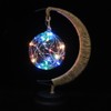 Glass Ball Moon Iron Art Decoration Night Light with LED