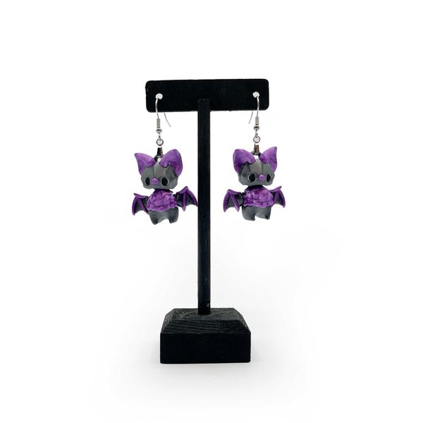 Pixie Earrings – Lightweight 3D Printed earrings for fantasy fans:_Bat
