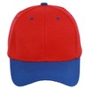 TOP HEADWEAR Curve Bill Adjustable Baseball Cap, Red/Blue