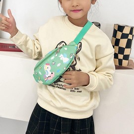Bauchtasche Kinder, EinhornTaillentasche, Gürteltasche Einhorn, Bauchtasche für Kleinkinder, Mädchen und Jungen, Laufen, Wandern, Reisen, Sport(Grün), Kids Waist Fanny Pack