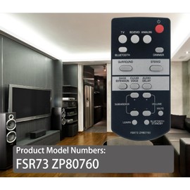 Allimity FSR73 ZP80760 Replacement Remote fit for Yamaha Sound Bar Speaker System FSR78 ZV28960 ATS-1050 YAS-105 SRT-700 ATS-1050BL ATS-1050-R ATS-1050R ATS-1060 ATS-1070 YAS-106 YAS-107 YAS-207
