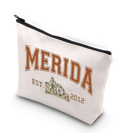 Princess Lover Gift Merida Est 2012 Zipper Pouch Bag Pencil Bag Birthday Gift for Daughter Niece Granddaughter (Merida EST 2012 CA)