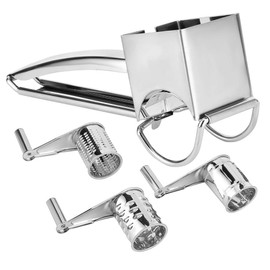 Multi-Function Stainless Steel Cheese Grater Hand Cranked Rotatable Cutter Shredder