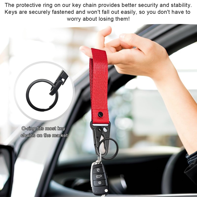 Wevdn Car Key Chain, Fabric Metal Practical Multifunctional Motorcycle Keychain,